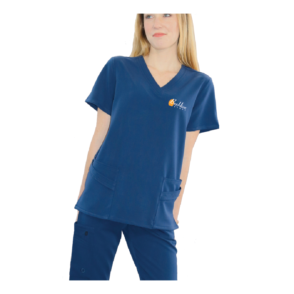 Womens WYND Multi-Pocket Scrub Top