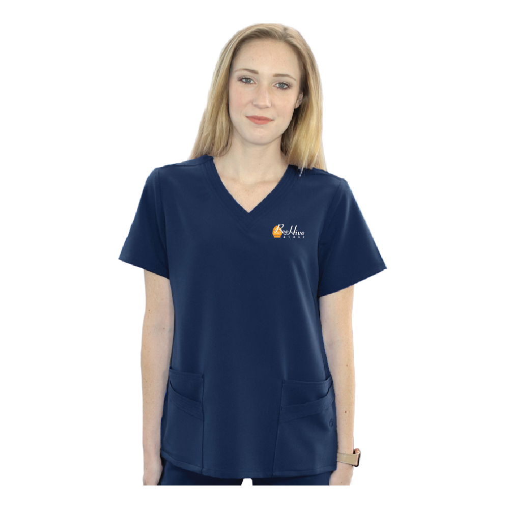 Womens WYND Multi-Pocket Scrub Top