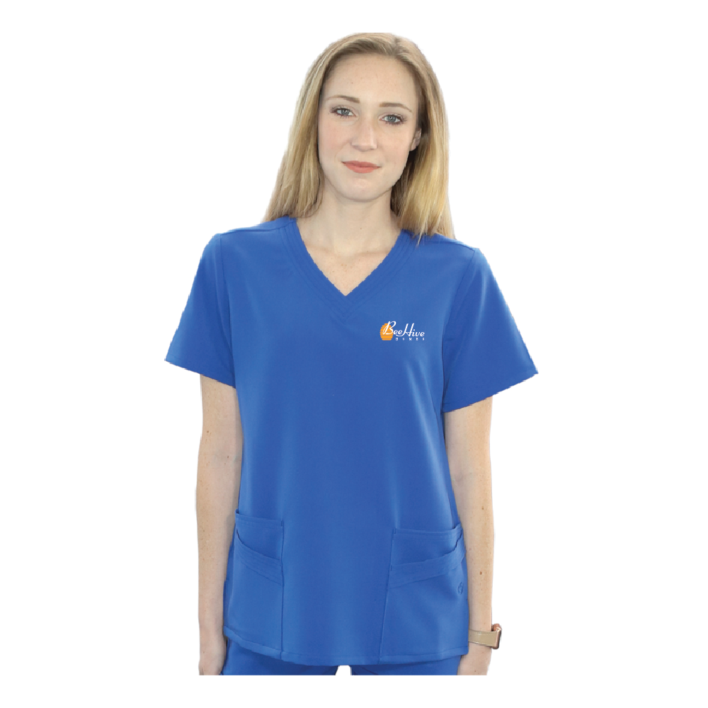 Womens WYND Multi-Pocket Scrub Top